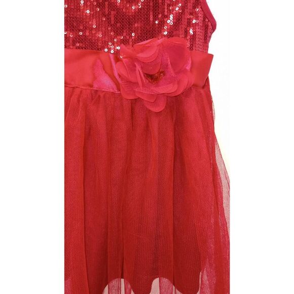 Lily red tule and sequin dress size 2T - Picture 3 of 6